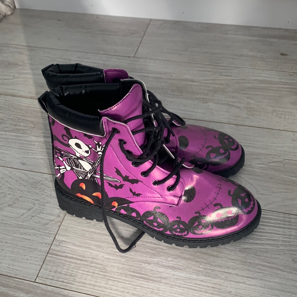 Jack Skellington Combat Boots-Size 40-Womens 8.5-Nightmare Before Christmas